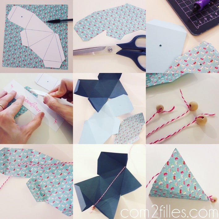 DIY - suspension origami - papier
