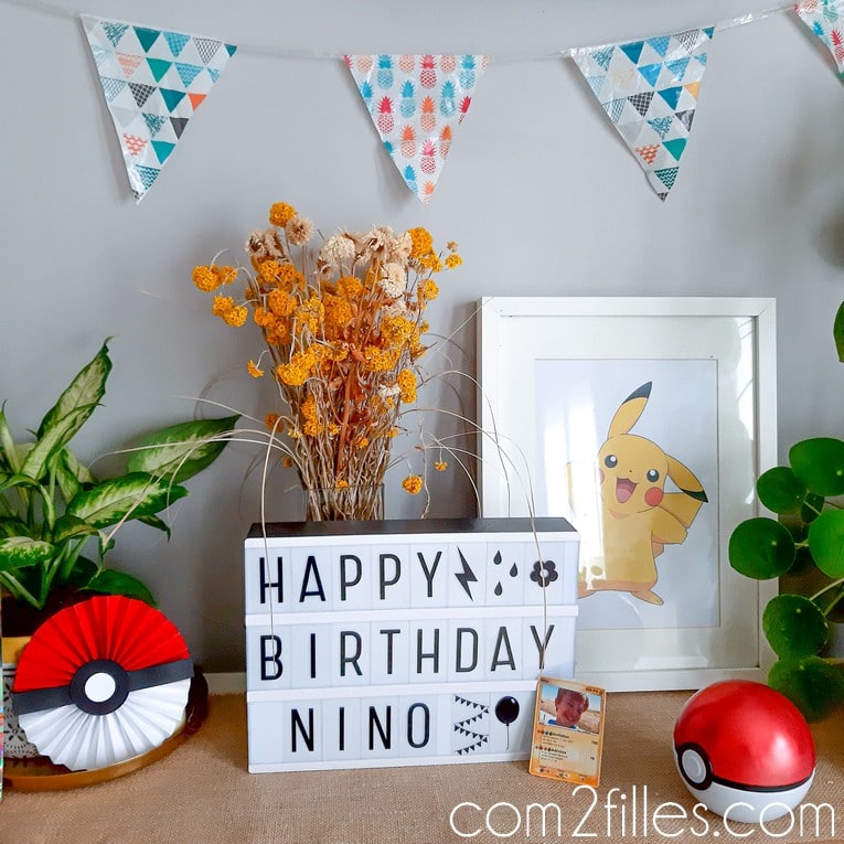 DIY - un anniversaire pokemon et liens vers des printables